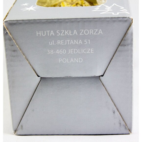 Zorza Glassworks Mouthblown Gold Glass Holiday Ornament Poland w/Box - Picture 8 of 9